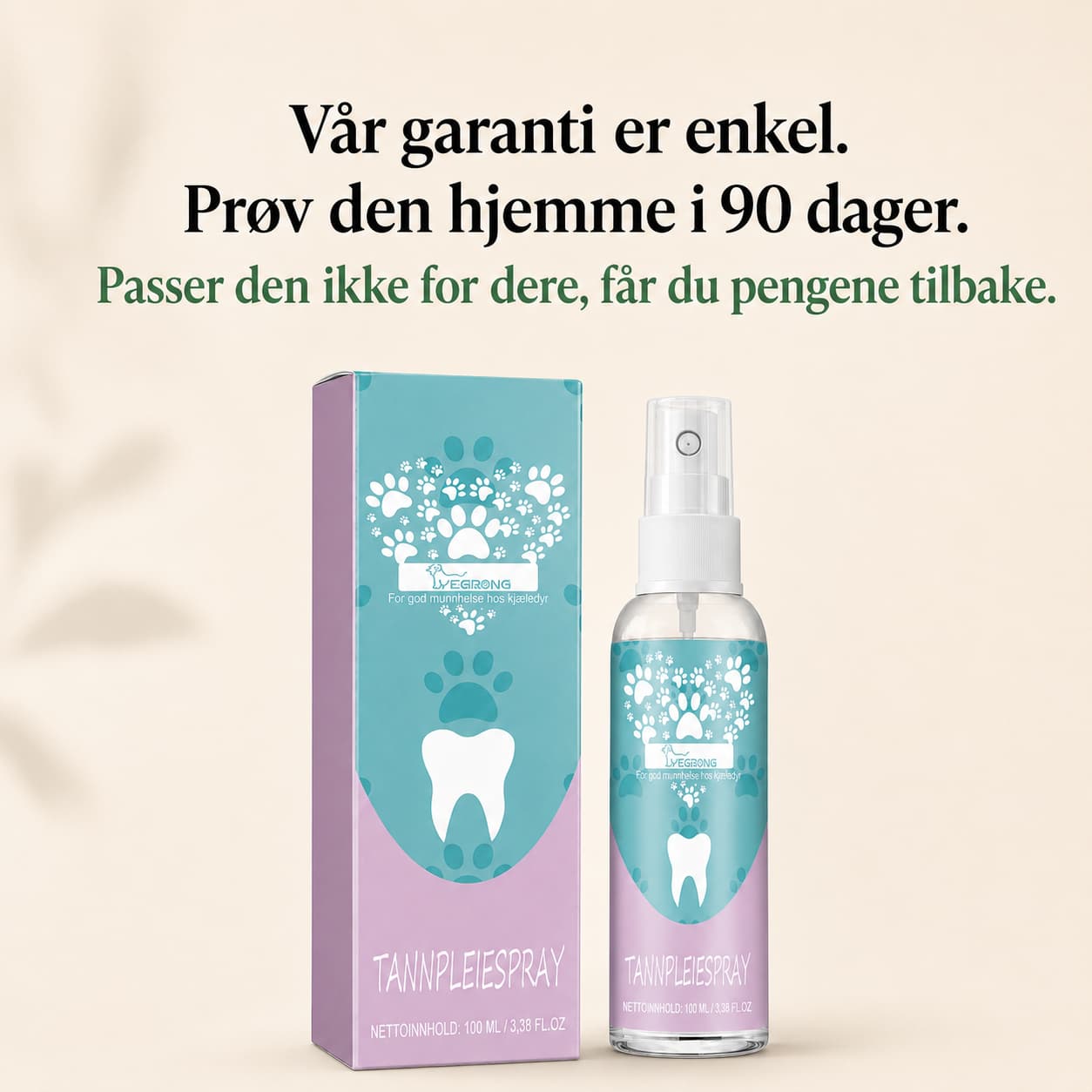 Dental care spray for dogs