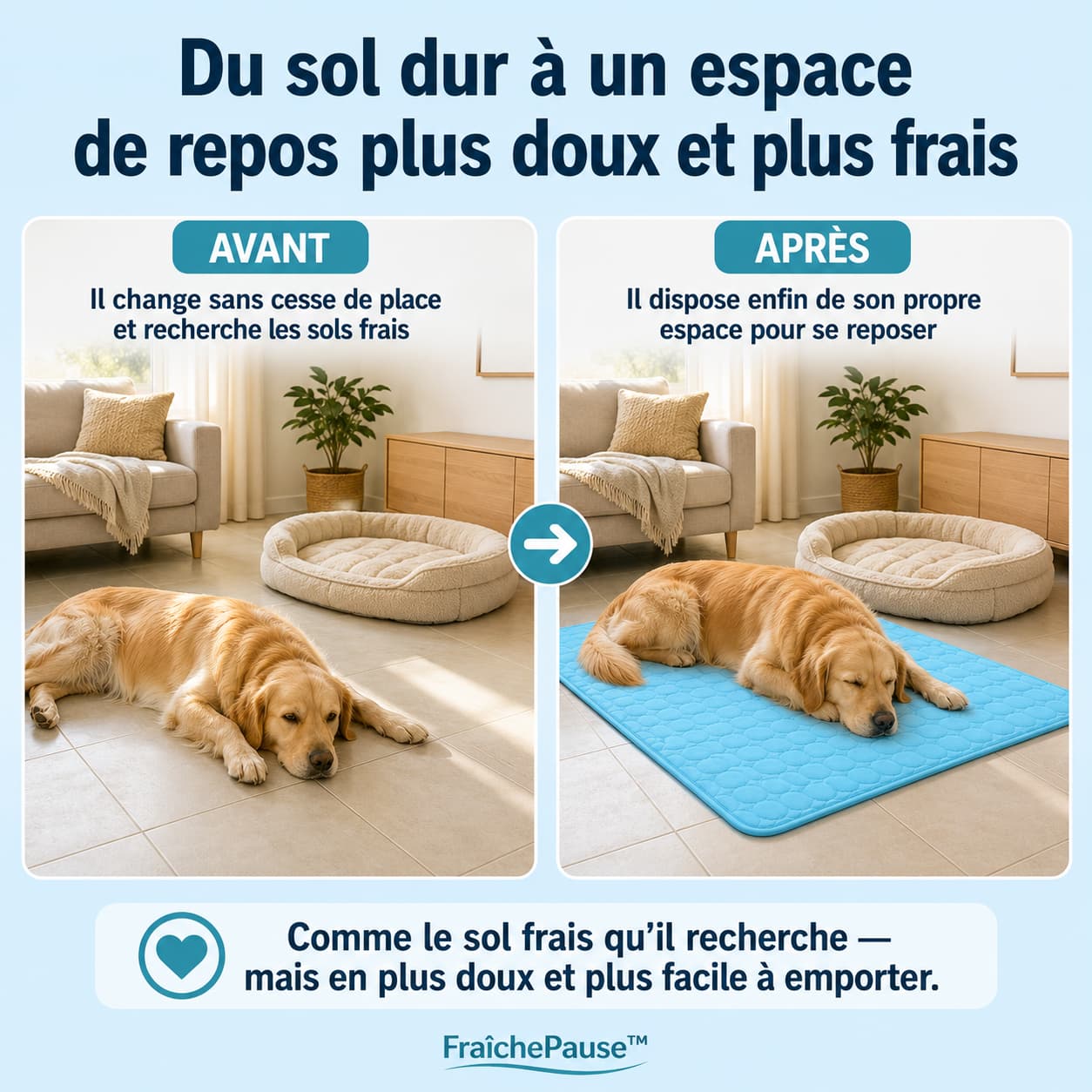 FraîchePause™ – Cooling mat for dogs (1+1)