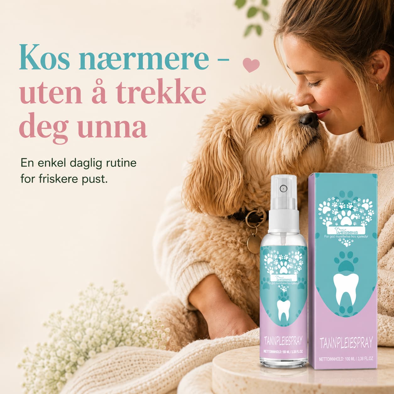 Dental care spray for dogs